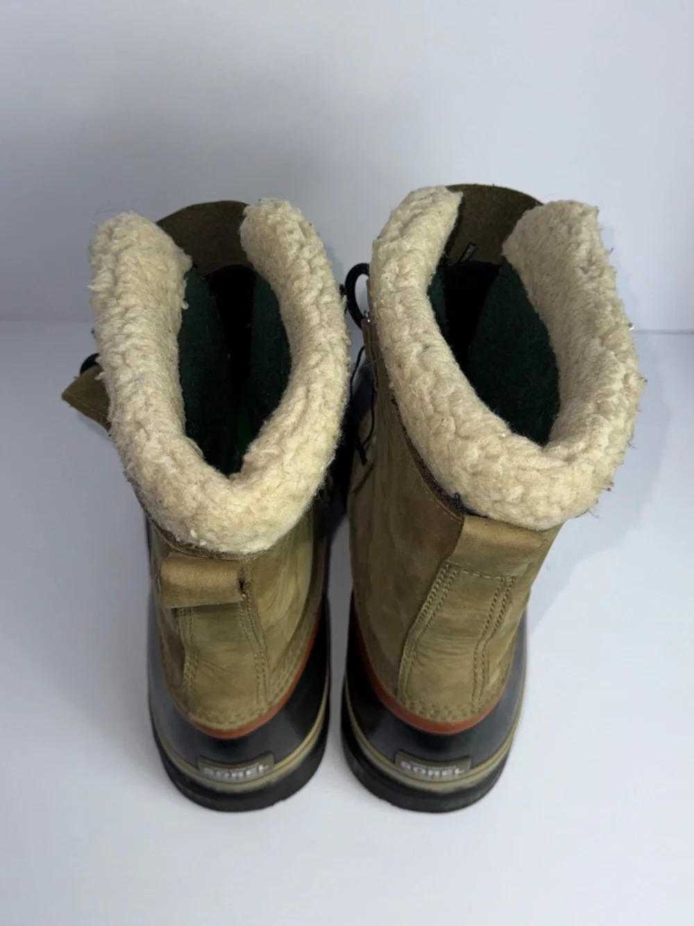 Sorel Caribou Wool Insulated Leather Boots Mens Size 11
